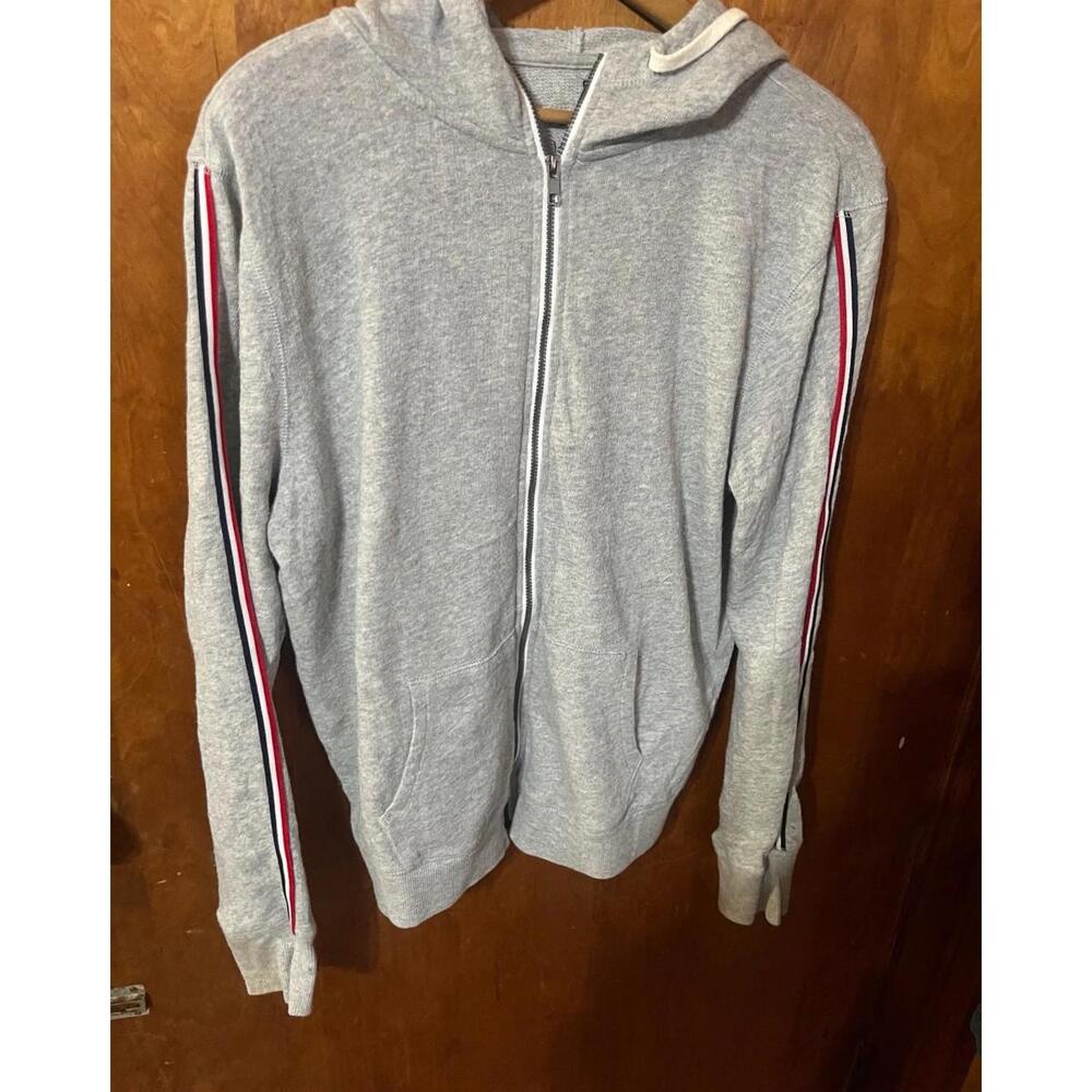medium women's Y2K Hoodie Light Weight Zip Stripes
